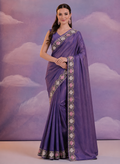 Premium Designer Lavender Saree