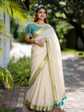 Premium Kerala Mul Cotton Saree