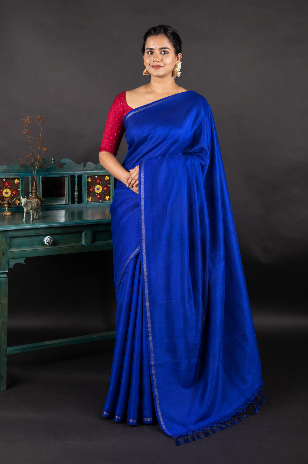 Royal Blue Soft Silk Saree